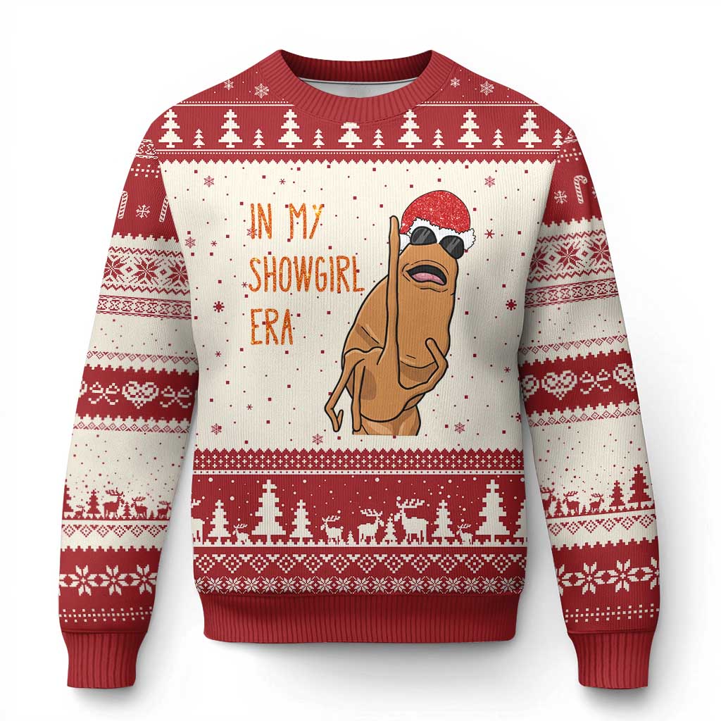 Marcus The Worm Xmas Meme Ugly Christmas Sweater In My Costume Era TS14 Beige Red Print Your Wear