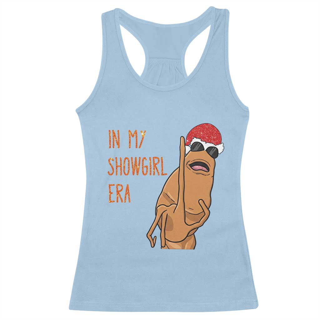 Marcus The Worm Christmas Meme Racerback Tank Top In My Costume Era TS14 Light Blue Print Your Wear