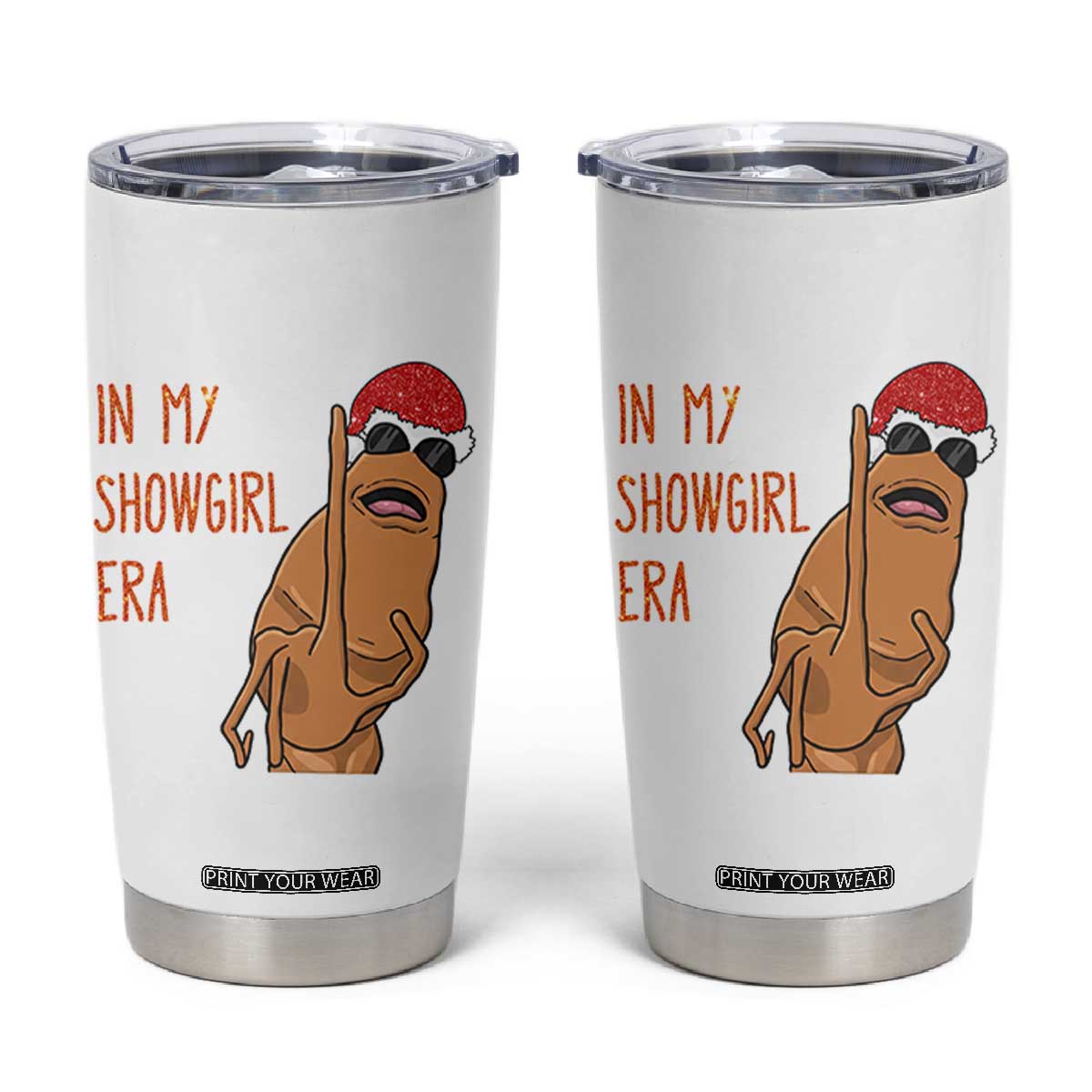 Marcus The Worm Christmas Meme Tumbler Cup In My Costume Era TS14 White Print Your Wear