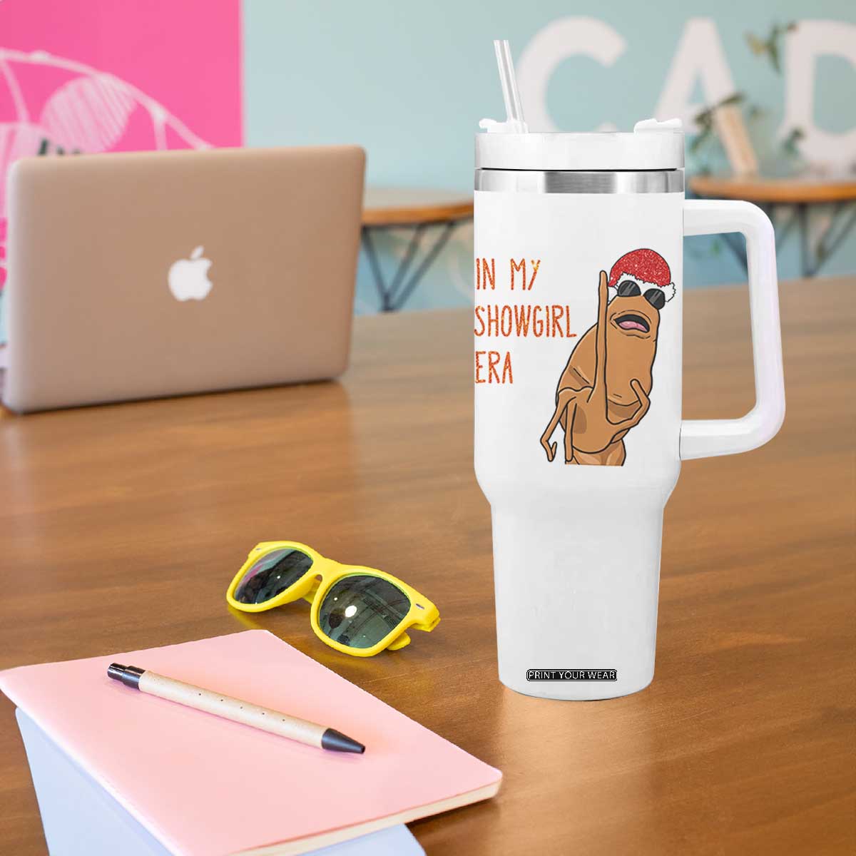 Marcus The Worm Christmas Meme Tumbler With Handle In My Costume Era TS14 Print Your Wear