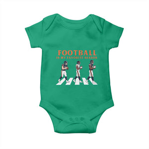 Football Is My Favorite Season Baby Onesie Funny Football Lover TS14 Irish Green Print Your Wear