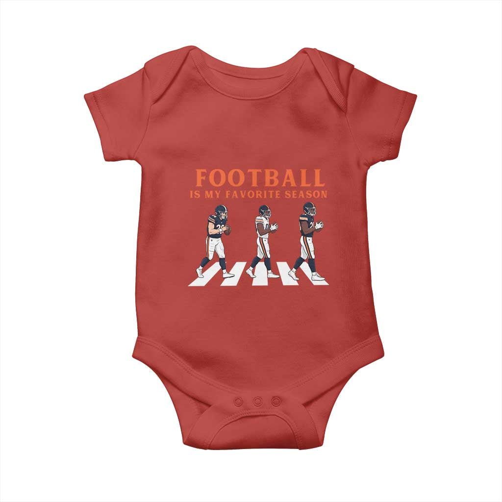 Football Is My Favorite Season Baby Onesie Funny Football Lover TS14 Red Print Your Wear