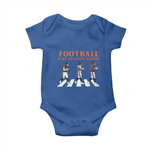 Football Is My Favorite Season Baby Onesie Funny Football Lover TS14 Royal Blue Print Your Wear