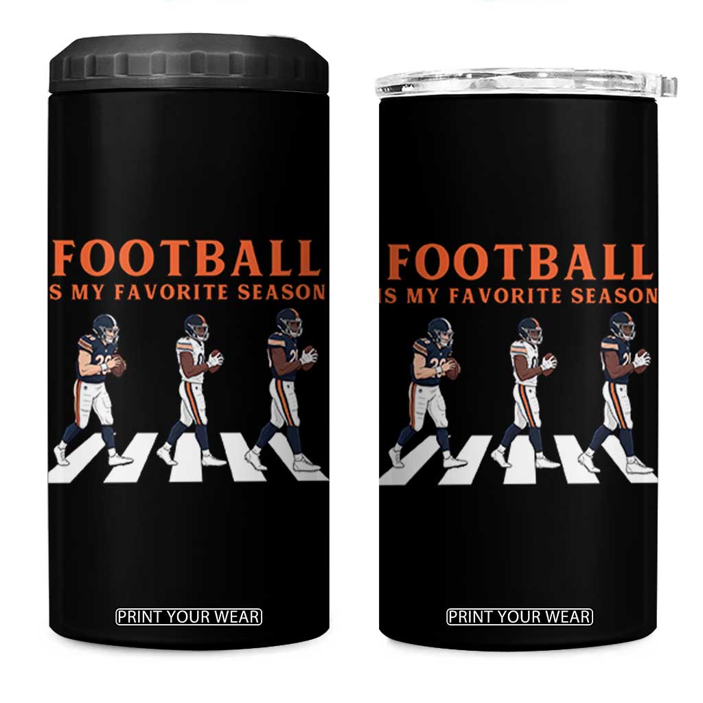 Football Is My Favorite Season 4 in 1 Can Cooler Tumbler Funny Football Lover TS14 One Size: 16 oz Black Print Your Wear