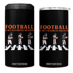 Football Is My Favorite Season 4 in 1 Can Cooler Tumbler Funny Football Lover TS14 One Size: 16 oz Black Print Your Wear