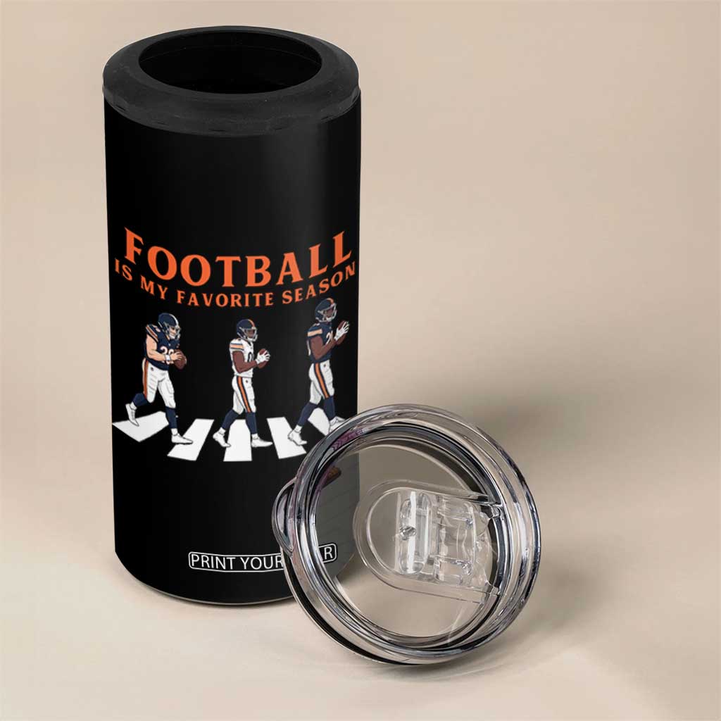 Football Is My Favorite Season 4 in 1 Can Cooler Tumbler Funny Football Lover TS14 Print Your Wear
