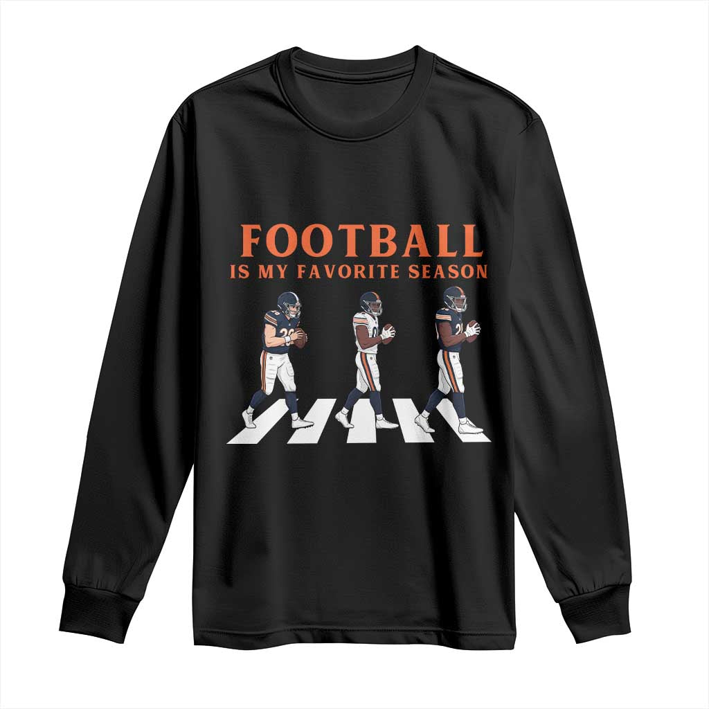 Football Is My Favorite Season Long Sleeve Shirt Funny Football Lover TS14 Black Print Your Wear
