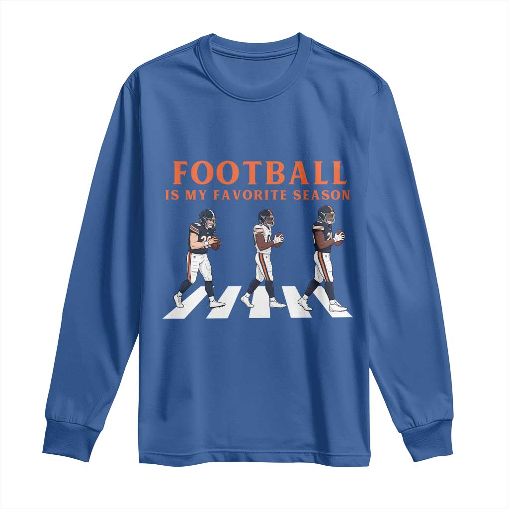 Football Is My Favorite Season Long Sleeve Shirt Funny Football Lover TS14 Royal Blue Print Your Wear