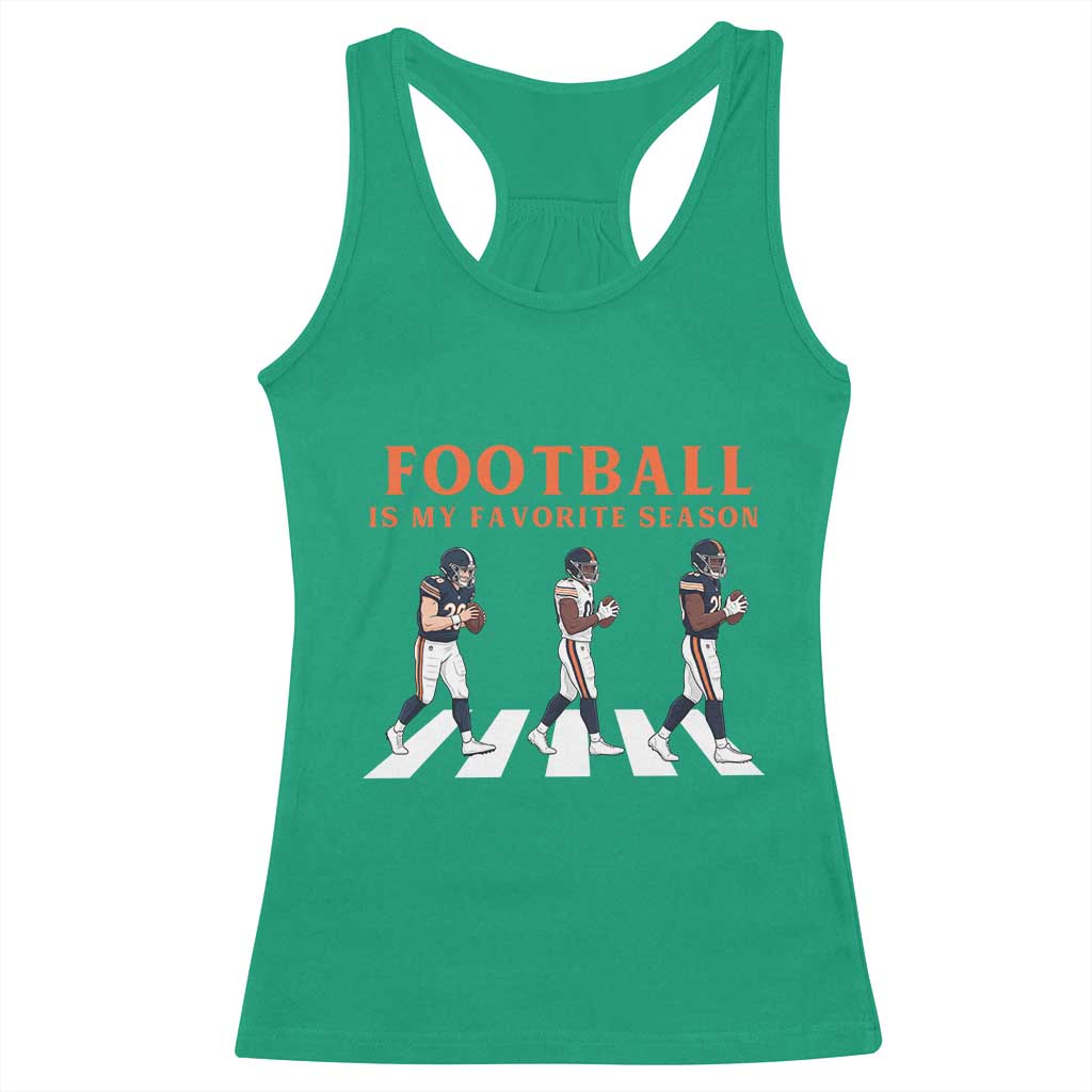 Football Is My Favorite Season Racerback Tank Top Funny Football Lover TS14 Irish Green Print Your Wear