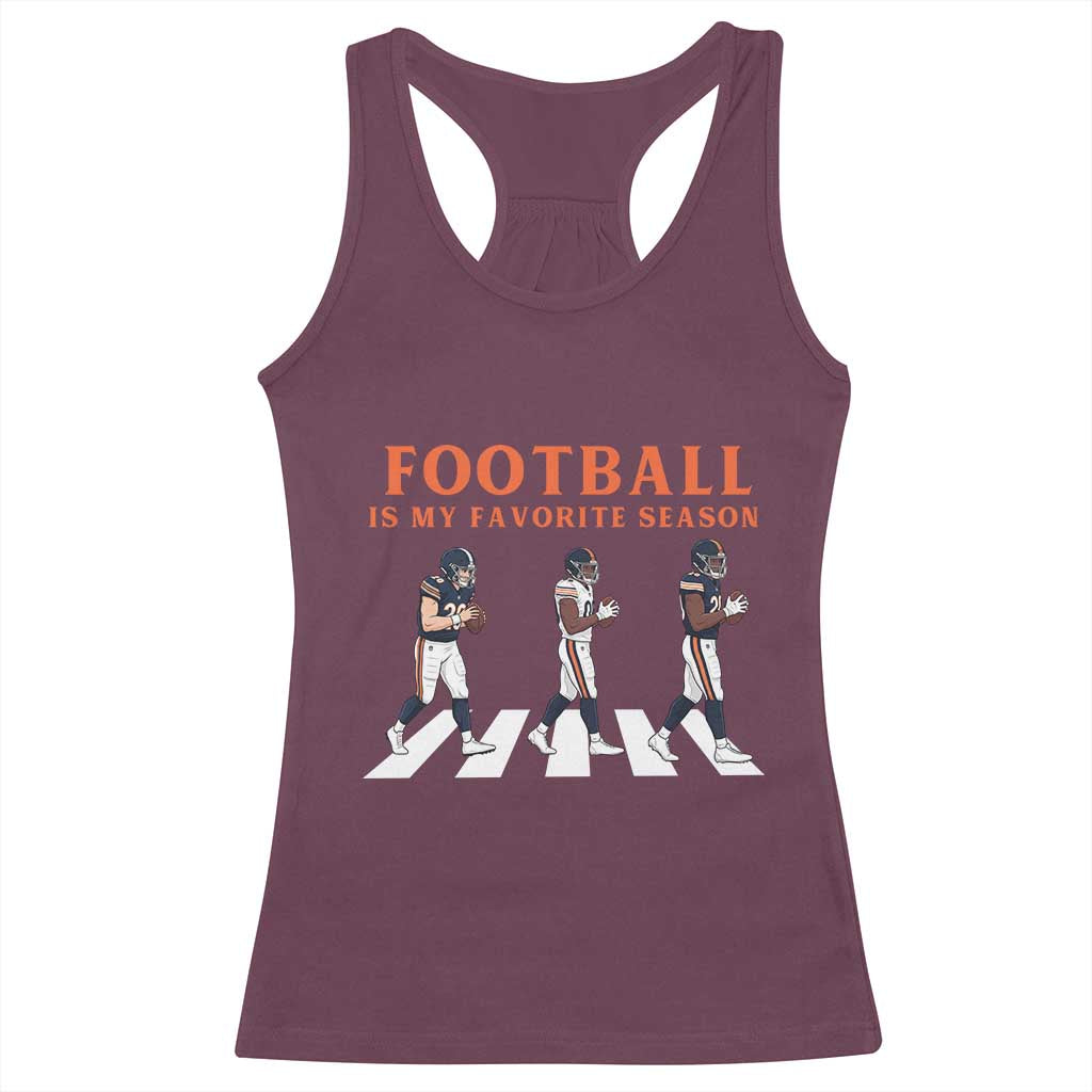 Football Is My Favorite Season Racerback Tank Top Funny Football Lover TS14 Maroon Print Your Wear