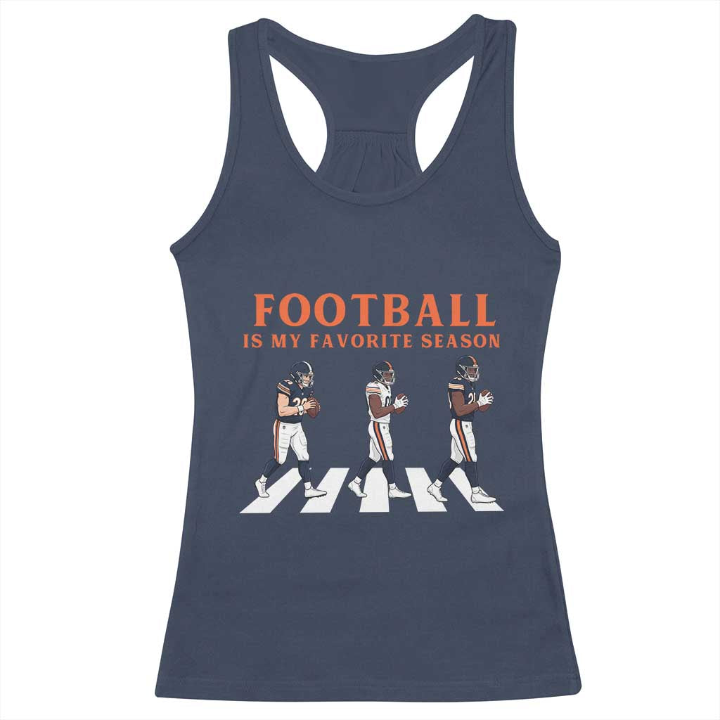 Football Is My Favorite Season Racerback Tank Top Funny Football Lover TS14 Navy Print Your Wear