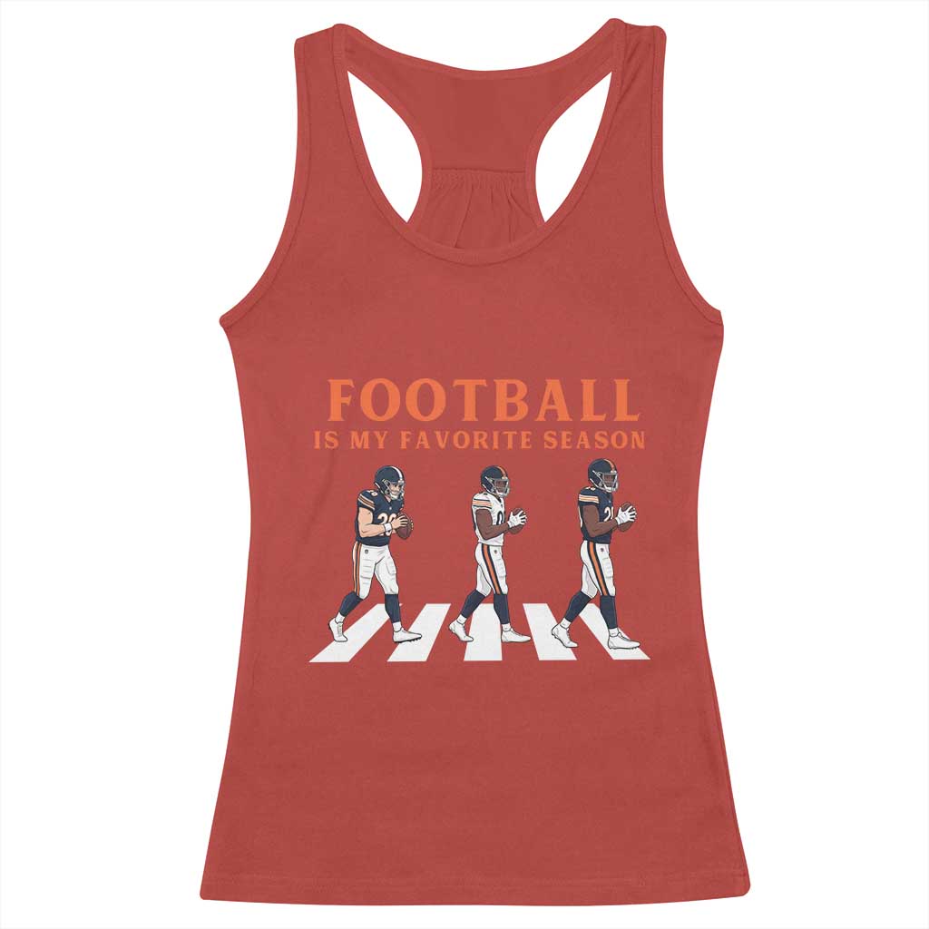 Football Is My Favorite Season Racerback Tank Top Funny Football Lover TS14 Red Print Your Wear