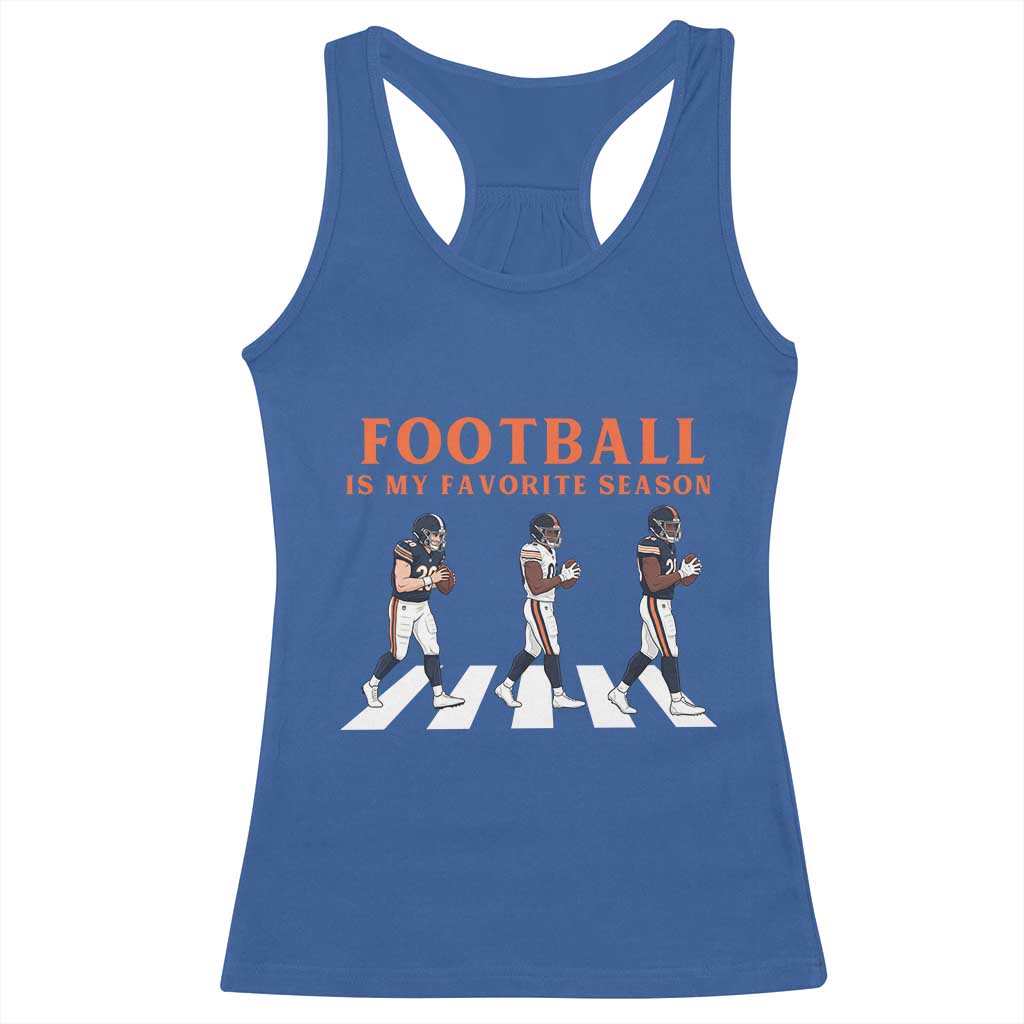 Football Is My Favorite Season Racerback Tank Top Funny Football Lover TS14 Royal Blue Print Your Wear
