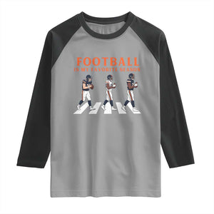 Football Is My Favorite Season Raglan Shirt Funny Football Lover TS14 Sport Gray Black Print Your Wear