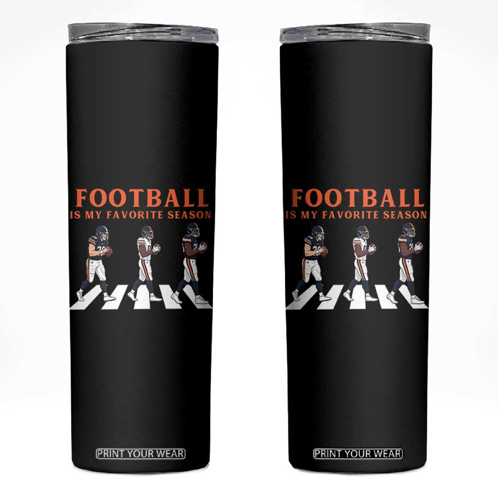 Football Is My Favorite Season Skinny Tumbler Funny Football Lover TS14 Black Print Your Wear