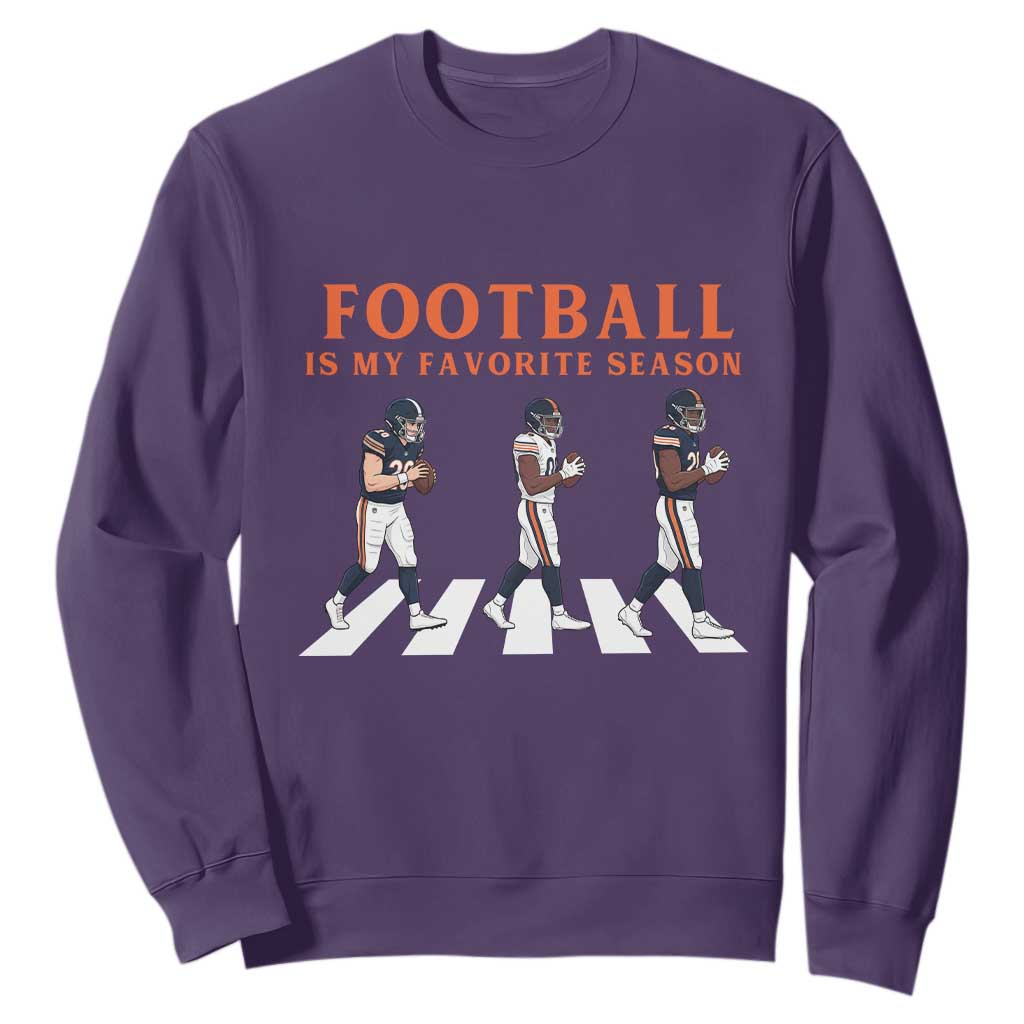 Football Is My Favorite Season Sweatshirt Funny Football Lover TS14 Purple Print Your Wear