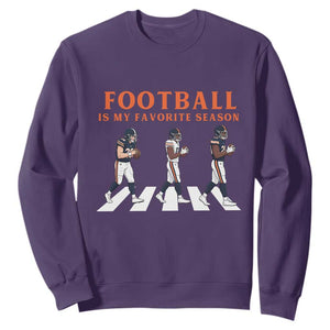 Football Is My Favorite Season Sweatshirt Funny Football Lover TS14 Purple Print Your Wear