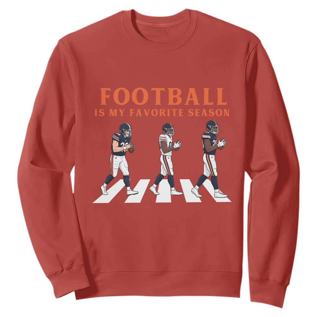 Football Is My Favorite Season Sweatshirt Funny Football Lover TS14 Red Print Your Wear