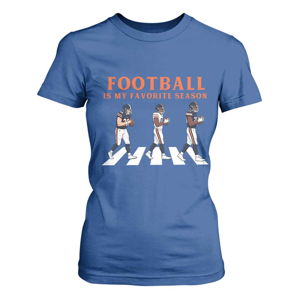 Football Is My Favorite Season T Shirt For Women Funny Football Lover TS14 Royal Blue Print Your Wear