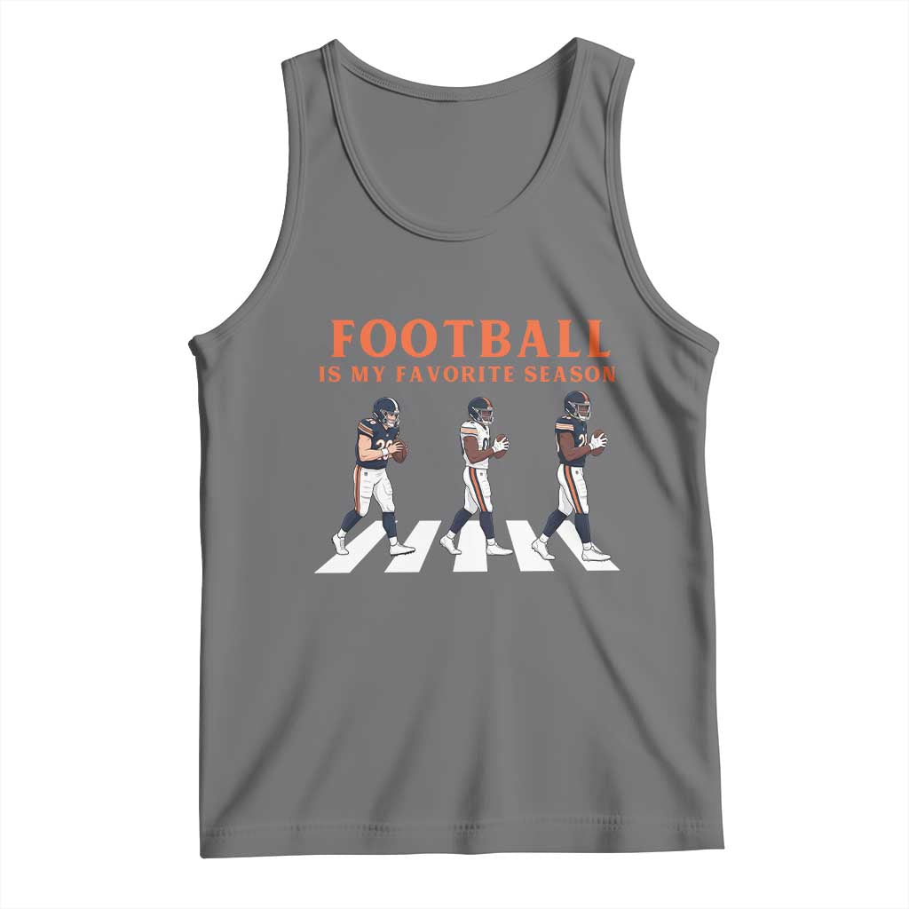 Football Is My Favorite Season Tank Top Funny Football Lover TS14 Black Heather Print Your Wear
