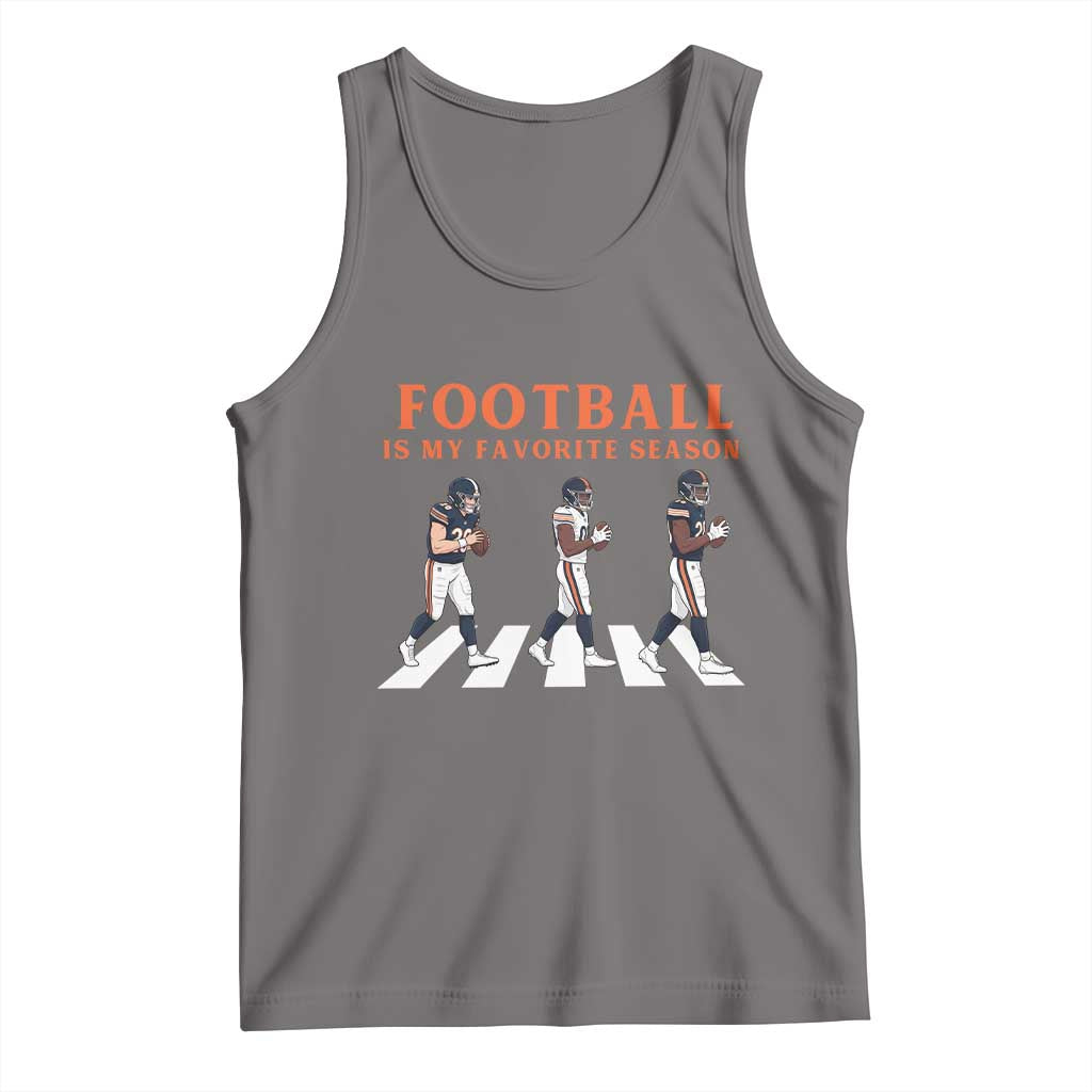Football Is My Favorite Season Tank Top Funny Football Lover TS14 Deep Heather Print Your Wear