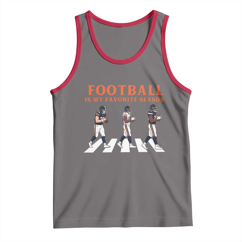Football Is My Favorite Season Tank Top Funny Football Lover TS14 Deep Heather Red Print Your Wear