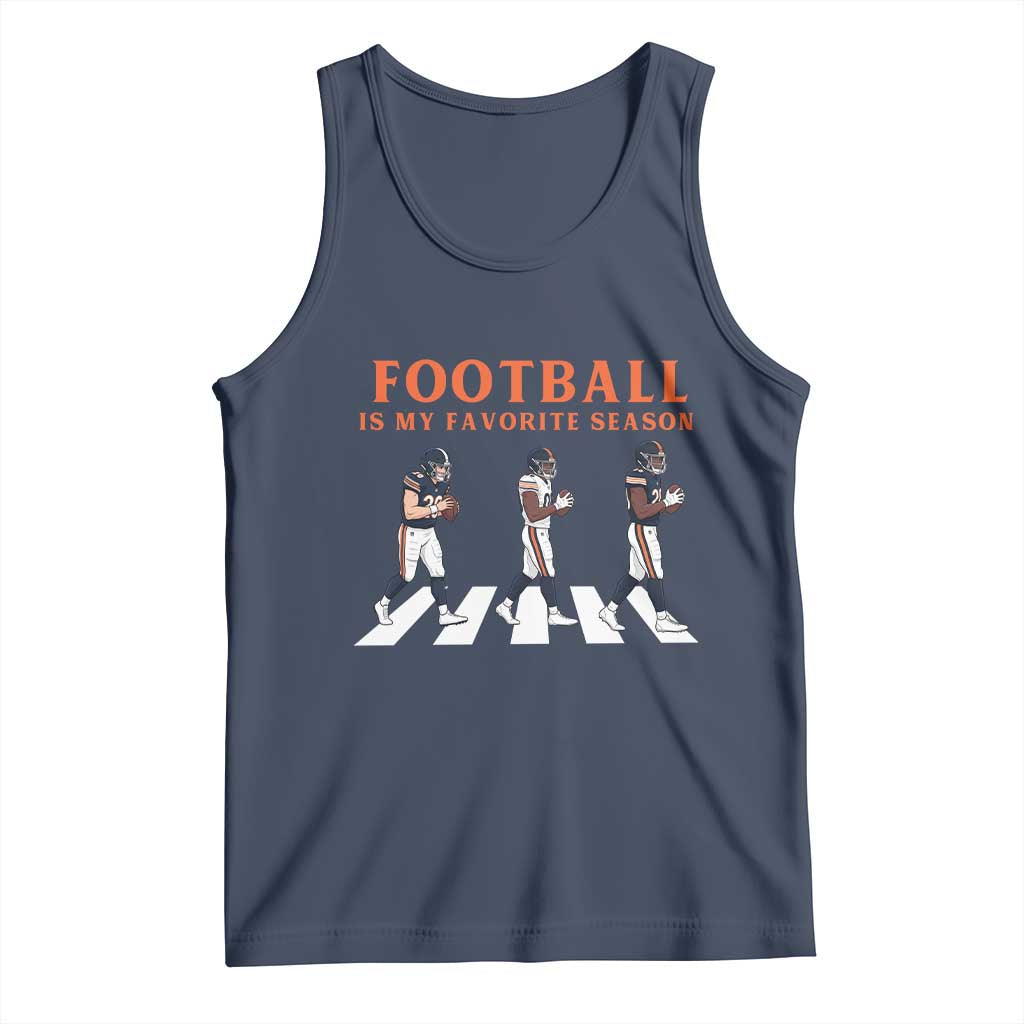 Football Is My Favorite Season Tank Top Funny Football Lover TS14 Navy Print Your Wear
