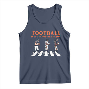 Football Is My Favorite Season Tank Top Funny Football Lover TS14 Navy Print Your Wear