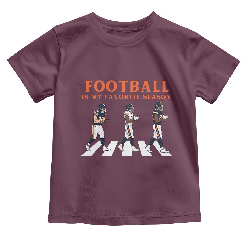 Football Is My Favorite Season Toddler T Shirt Funny Football Lover TS14 Maroon Print Your Wear