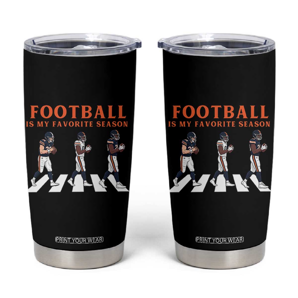 Football Is My Favorite Season Tumbler Cup Funny Football Lover TS14 Black Print Your Wear