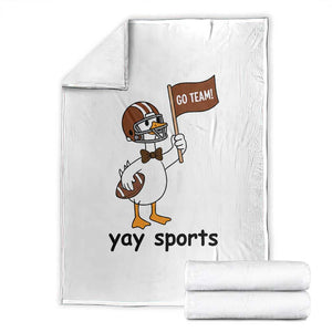 Silly Goose Football Throw Blanket Yays Sport TS14 White Print Your Wear