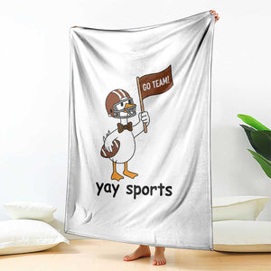 Silly Goose Football Throw Blanket Yays Sport TS14 Print Your Wear