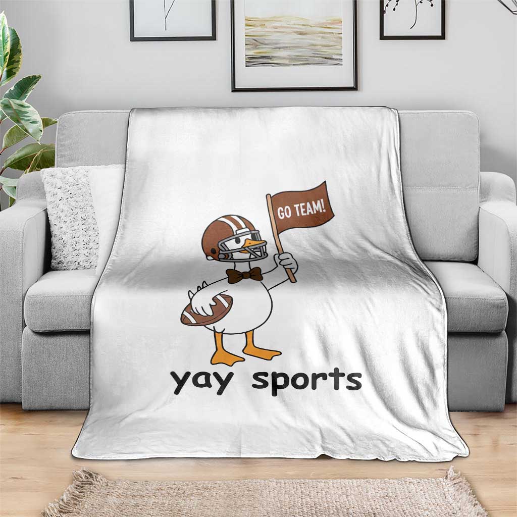 Silly Goose Football Throw Blanket Yays Sport TS14 Print Your Wear