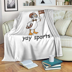 Silly Goose Football Throw Blanket Yays Sport TS14 Print Your Wear