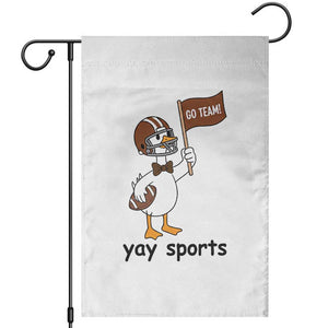 Silly Goose Football Garden Flag Yays Sport TS14 White Print Your Wear