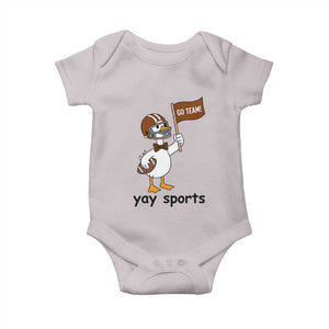 Silly Goose Football Baby Onesie Yays Sport TS14 Ice Gray Print Your Wear