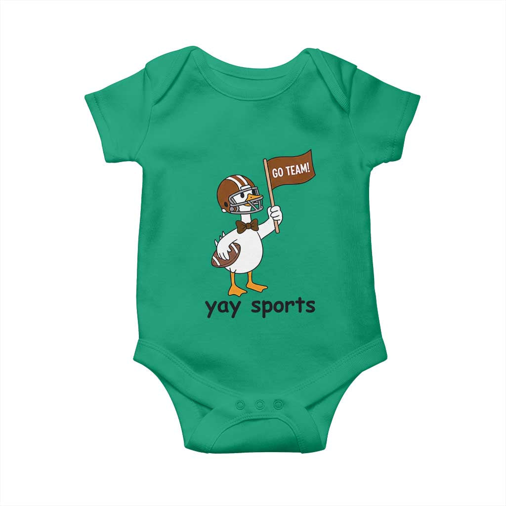 Silly Goose Football Baby Onesie Yays Sport TS14 Irish Green Print Your Wear