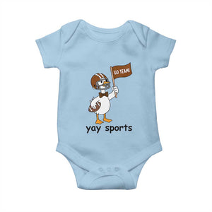 Silly Goose Football Baby Onesie Yays Sport TS14 Light Blue Print Your Wear