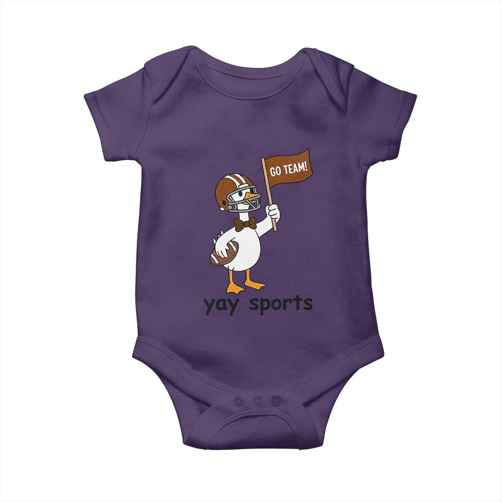 Silly Goose Football Baby Onesie Yays Sport TS14 Purple Print Your Wear