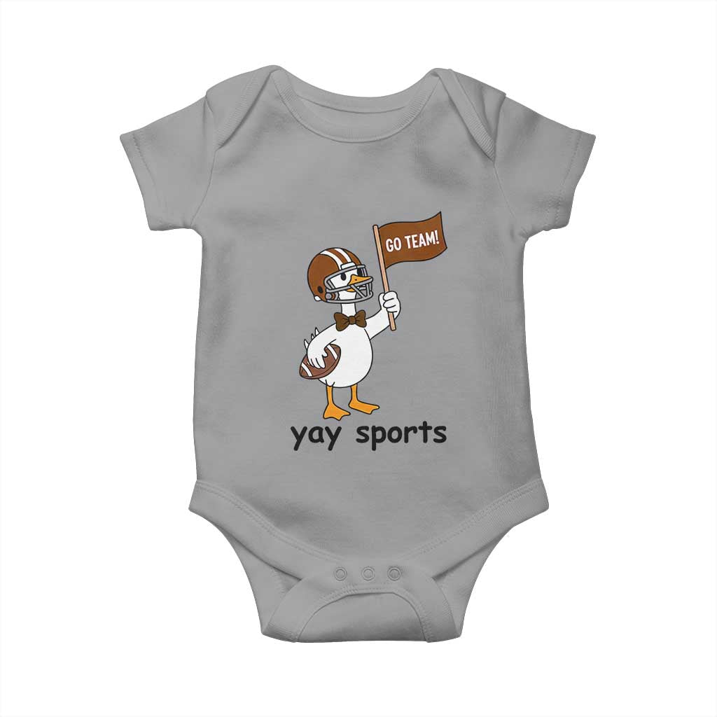 Silly Goose Football Baby Onesie Yays Sport TS14 Sport Gray Print Your Wear