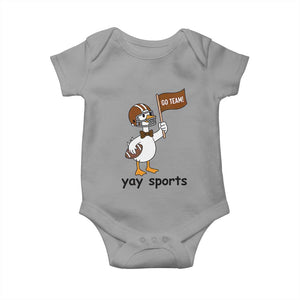 Silly Goose Football Baby Onesie Yays Sport TS14 Sport Gray Print Your Wear
