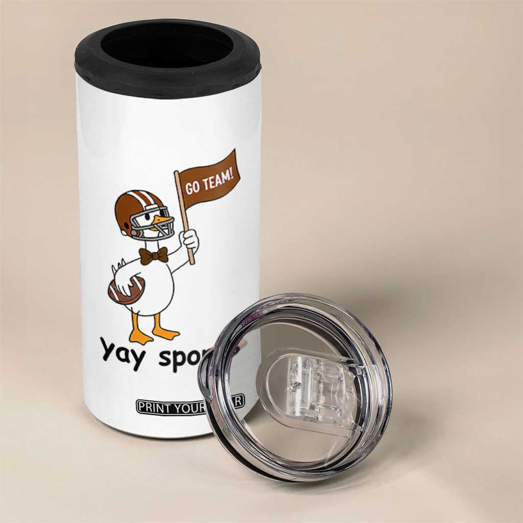Silly Goose Football 4 in 1 Can Cooler Tumbler Yays Sport TS14 Print Your Wear