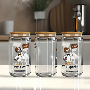 Silly Goose Football Glass Can Yays Sport TS14 Print Your Wear