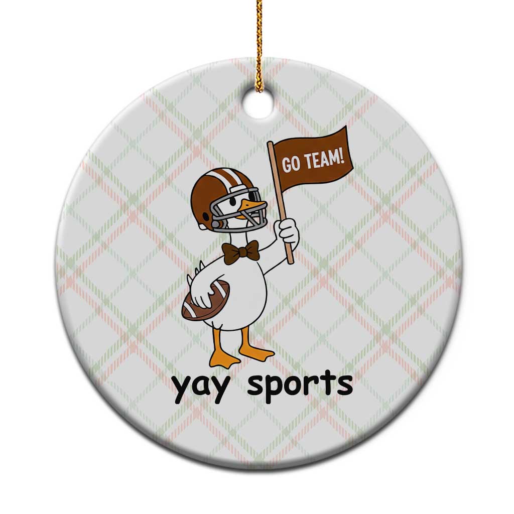 Silly Goose Football Ceramic Ornament Yays Sport TS14 1pc Christmas Plaid Print Your Wear