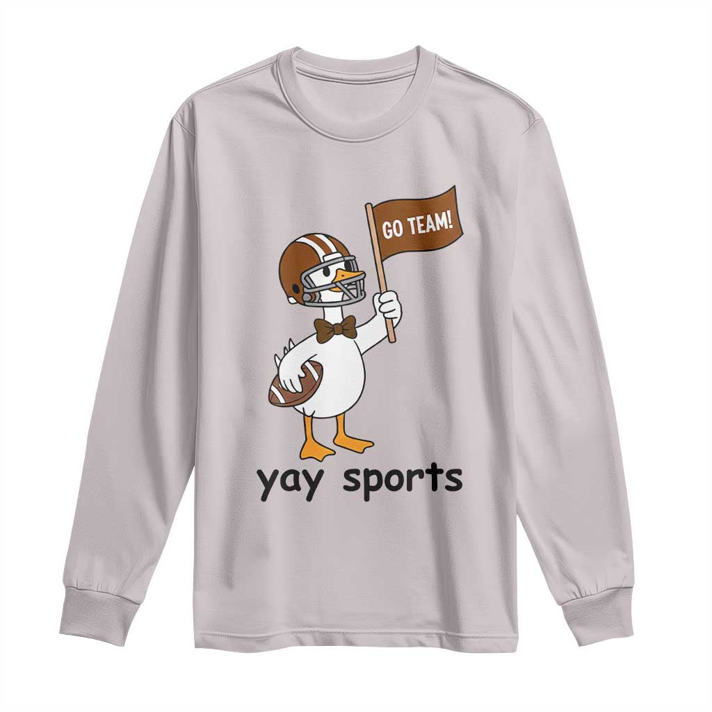 Silly Goose Football Long Sleeve Shirt Yays Sport TS14 Ice Gray Print Your Wear