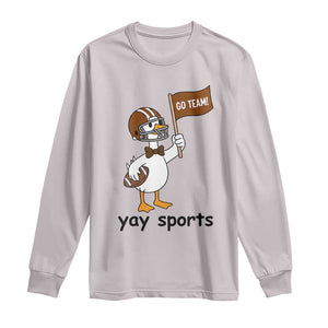Silly Goose Football Long Sleeve Shirt Yays Sport TS14 Ice Gray Print Your Wear