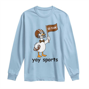 Silly Goose Football Long Sleeve Shirt Yays Sport TS14 Light Blue Print Your Wear
