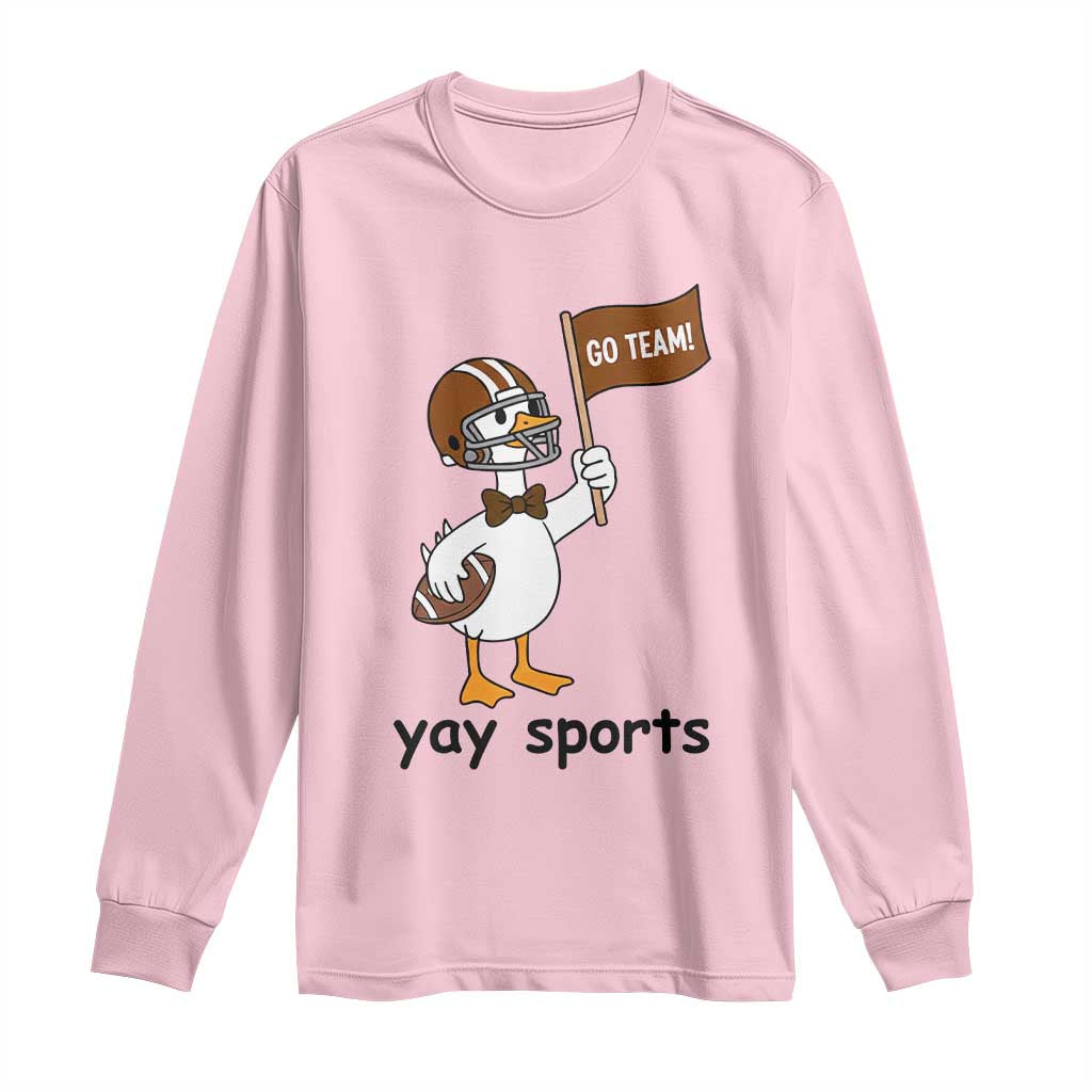 Silly Goose Football Long Sleeve Shirt Yays Sport TS14 Light Pink Print Your Wear