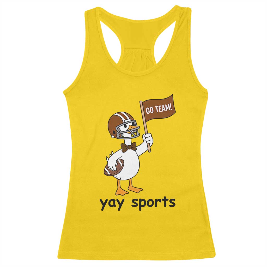 Silly Goose Football Racerback Tank Top Yays Sport TS14 Daisy Print Your Wear
