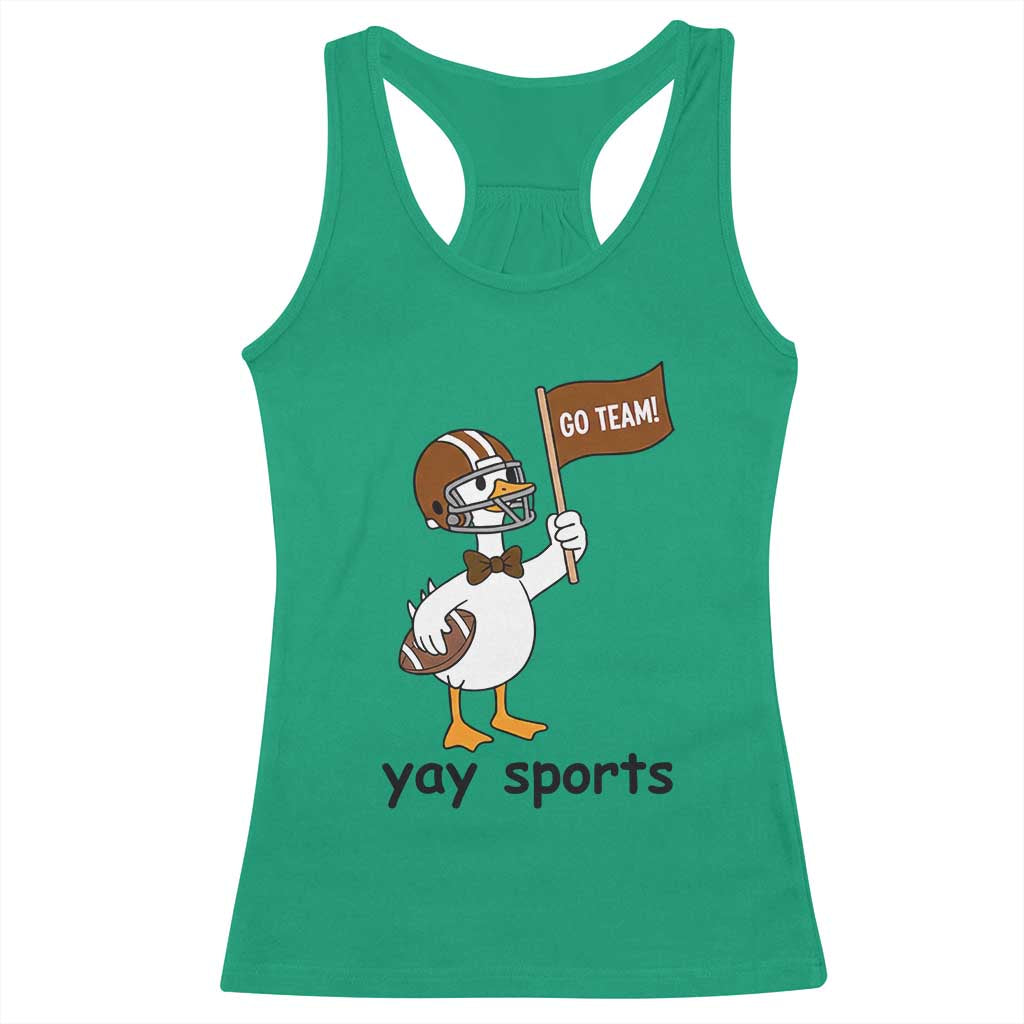 Silly Goose Football Racerback Tank Top Yays Sport TS14 Irish Green Print Your Wear